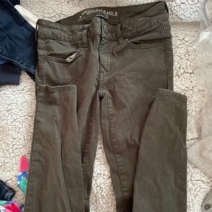 Army Green Sateen Jegging